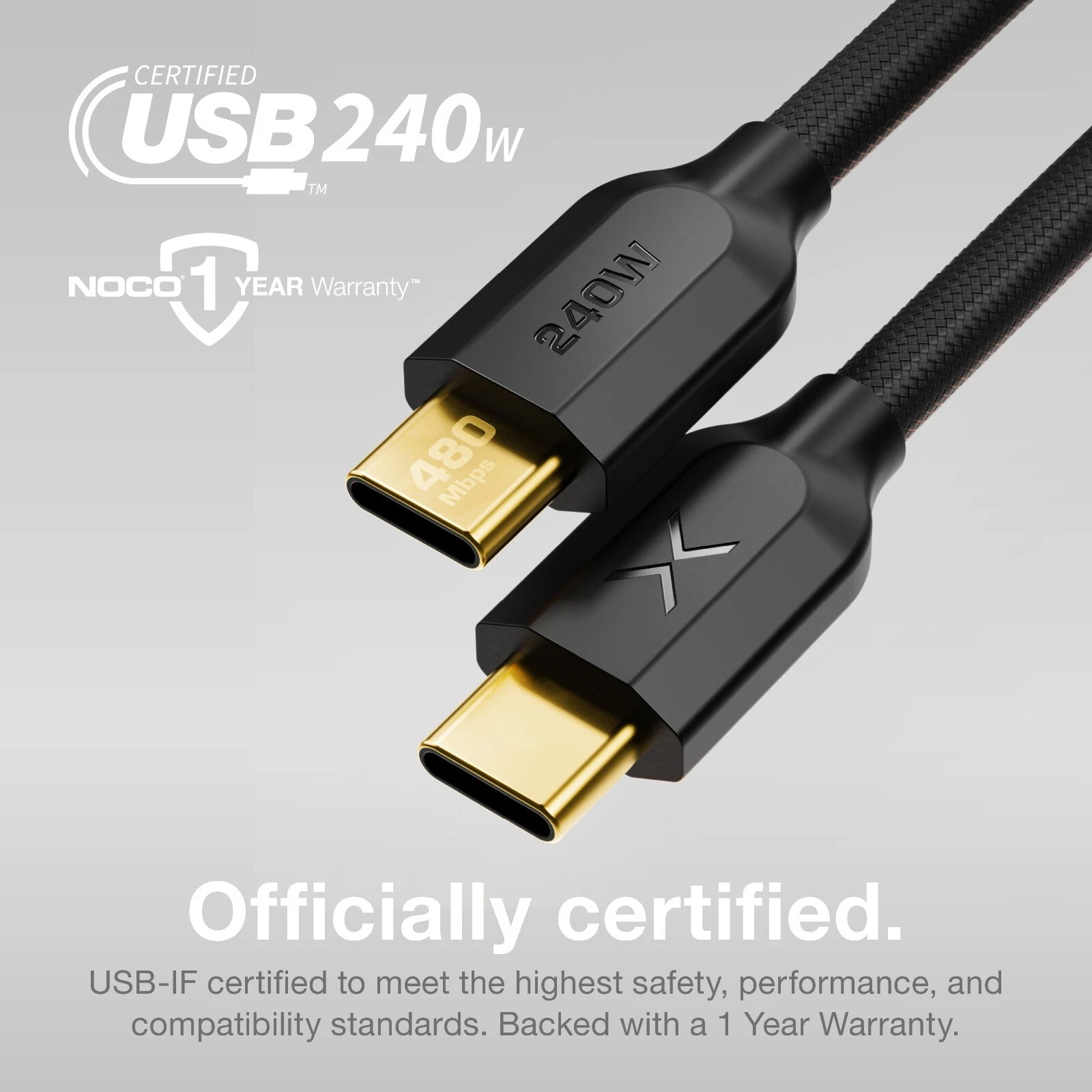 Cable Cargador USB-C 240w Noco Xgrid XC2B